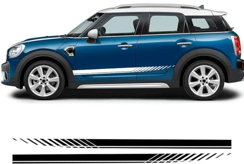 UNCLE LIAO Auto Pegatinas de Calcomanías Body Stripe Lateral,para Mini Cooper S One R50 R52 R53 R56 R57 F55 F56 F57 JCW Auto gráfico decoración del Cuerpo Accesorios Puerta Lateral Falda calcomanías.