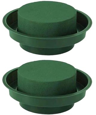FIXOSHEE Kit de 12 Cuencos Redondos de Barro Absorbente de Agua Color Verde para Arreglos de Flores y Centros de Mesa en Bodas Fiestas y Decoración DIY