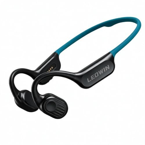 Leowin Knochenleitung Kopfhörer, TÜV geprüft bis 10 m wasserdicht, IP68 Open-Ear für Schwimmen & Sport, 32 GB MP3 Player, Bluetooth 6.0, 15 h Akku