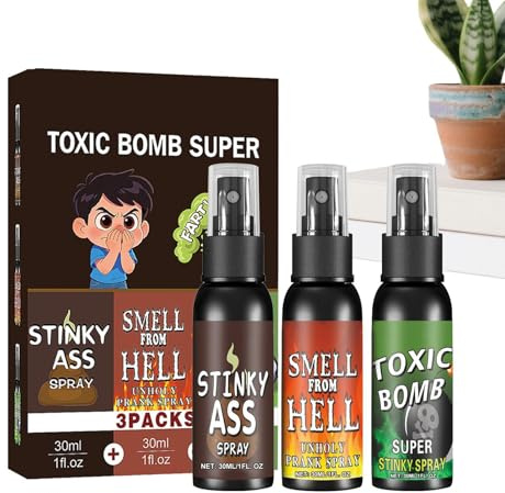 Våt Pruttspray,3-pack Rolig Prank | Illaluktande Sprut | för fest kontor skola