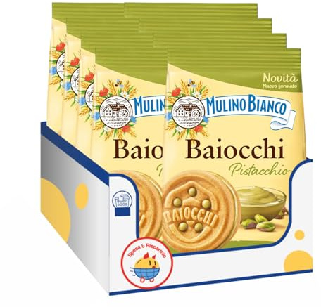 Biscotti Ripieni al Pistacchio con Crema e Pastafrolla – 240g – Snack Dolce per Colazione e Merenda – Variazioni 4/8/12 Pezzi (8 PEZZI)