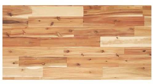QJBSAVVA Piano di lavoro da bagno, 100 x 40 x 2 cm, in legno massiccio di acacia, rettangolare, oliato, rustico, per lavabo, mobile da bagno