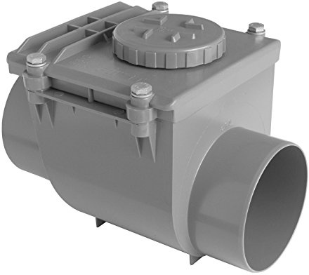 First Plast NRC140G Valve anti-retour en PVC à collage, gris, Ø 140 mm
