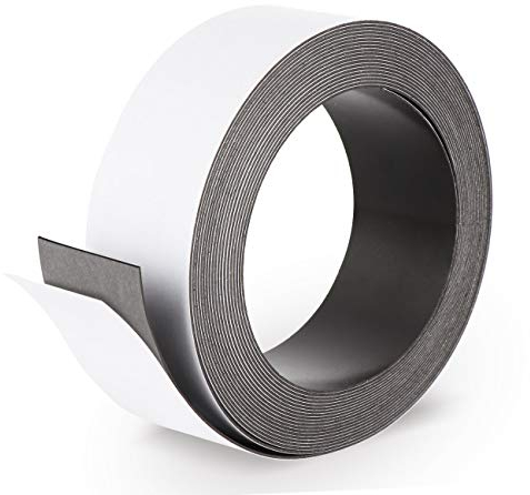 Nastro magnetico autoadesivo 500 x 3,5 cm rotolo magnetico flessibile Absofine per progetti fai da te cancellabile a secco lavagne di stoccaggio fai da te