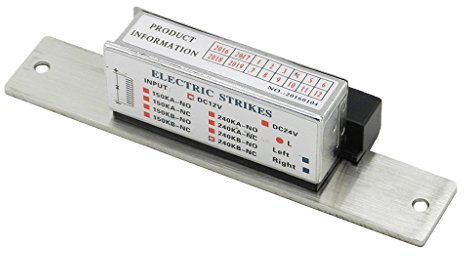 Tubayia - Apriporta elettrico NO/NC, 12 V, per porta in legno, porta in metallo, porta in PVC, ecc. (#NC,4)