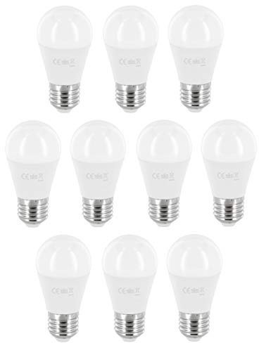 HAVA 10er Pack, LED Mini Birne E27 8W, kaltweiß 6000K, Flimmerfrei IC-Driver