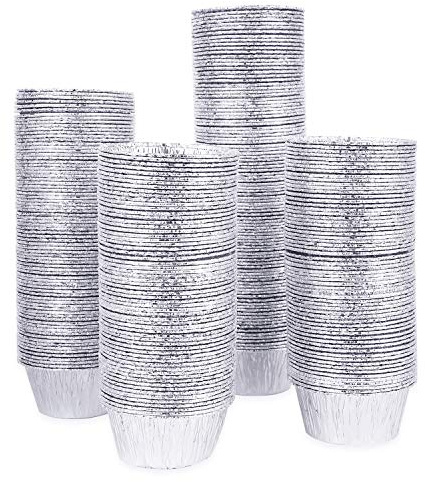 Kingrol 300 Pack Aluminum Foil Ramekins, 4 oz Disposable Baking Cups for Tart, Cupcake, Souffle, Appetizer