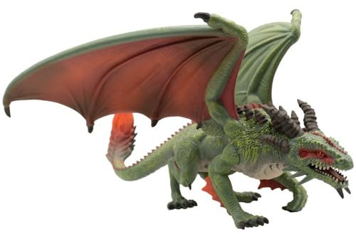 Bullyland 61505 - Spielfigur Walddrache Fafnir, ca. 20,5 cm große Tierfigur, detailgetreu, PVC-frei, ideal als kleines Geschenk für Kinder ab 3 Jahren