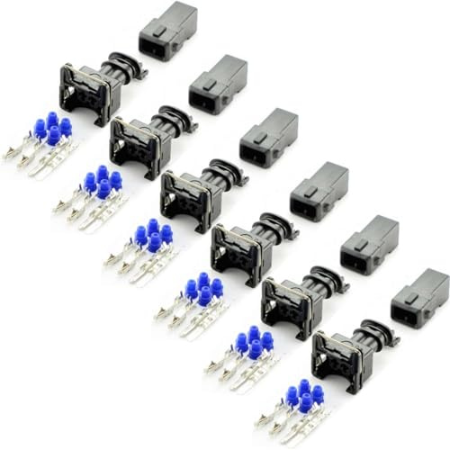 Overdrive-Racing 6x Reparatur Ersatz Stecker Einspritzdüse Einspritzventil Männlich Weiblich Passend Für Bosch EV1 037906240 1287013003