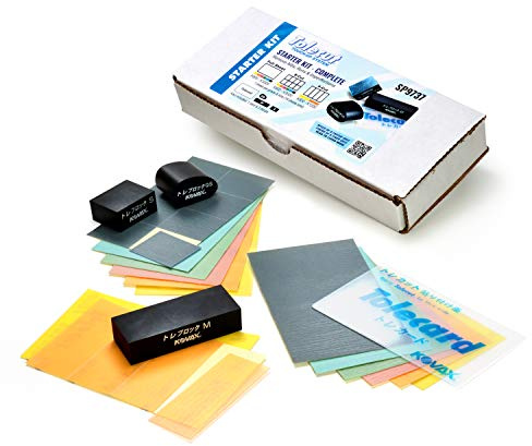 Tolecut Starter Kit - Complete, PSA Sanding Sheets for Nibs, Runs and Imperfections, SP9737, K800 - K3000, 14 Sheets + 1 Tolecard + 3 Toleblocks