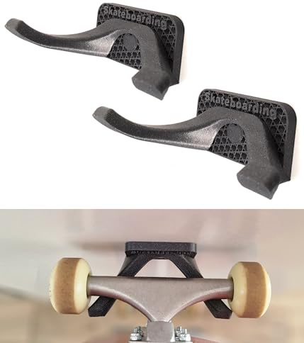 Enhanc3d Designs Support mural pour Skate au Design Moderne, Accrochez Votre Skateboard, Skateboard ou Longboard. (2)