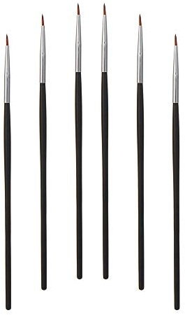 Eye Makeup Sable Eyeliner Brushes, 6 Pcs Ultra Fine Soft Sable Eyeliner Makeup Tools for Women to Accurately Apply Gel and Wet Powder