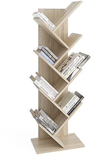 DEINE TANTE EMMA 267-001 BÜCHEN 1 Eiche Sonoma Sägerau Regal Bücherregal Prospektständer Zeitungsständer ca. 42 x 125 x 26 cm