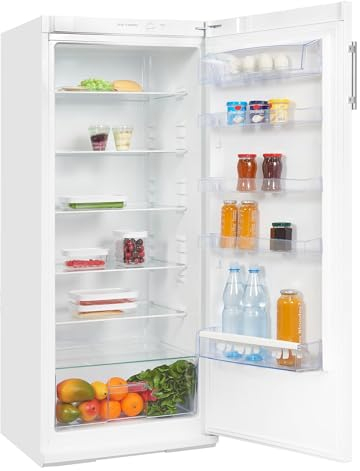 Exquisit KS29-V-H-280F Kühlschrank in Weiß, Freistehend, 254 Liter Volumen, LED-Innenbeleuchtung, Energieeffizient