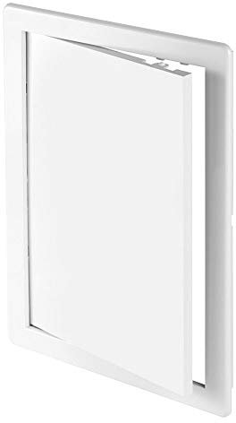 White Access Panel, 100 mm x 200 mm Revision Door, Gas Water Electricity Service Inspection Hatch Cover, Tough and Durable ABS Plastic, Resistant to Chemical Agents and Temperature