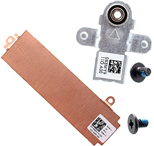 Deal4GO M.2 2280 SSD Heatsink Thermal Shield 26X1Y 026X1Y w/Support Bracket X8MY9 0X8MY9 per Dell G15 5510 5511 5515 5520 5521 5525