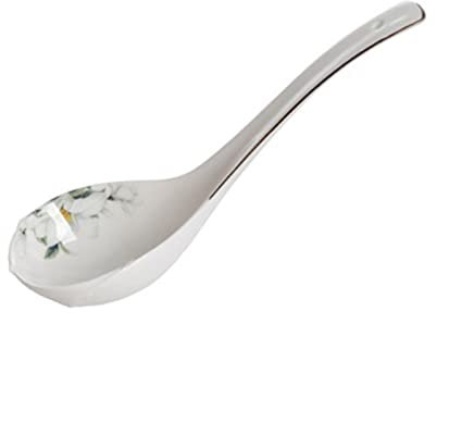 QINGGANGLING999 Schöpfkellen Fine Bone China Suppe Löffel Porzellan Große Schöpfe zum Abendessen Keramik Servierlöffel for Wohnküche und Kochen Suppe Gadget Saucenlöffel