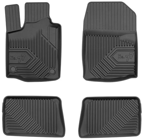MOTOS Gummimatten Auto Fussmatte passend für Renault Twingo II 2007-2014 Hatchback Verbessern Sie Ihren Reisekomfort mit Antirutschmatte Auto No.77- Allwetter fußmatten Auto, Schutz vor Verschmutzung