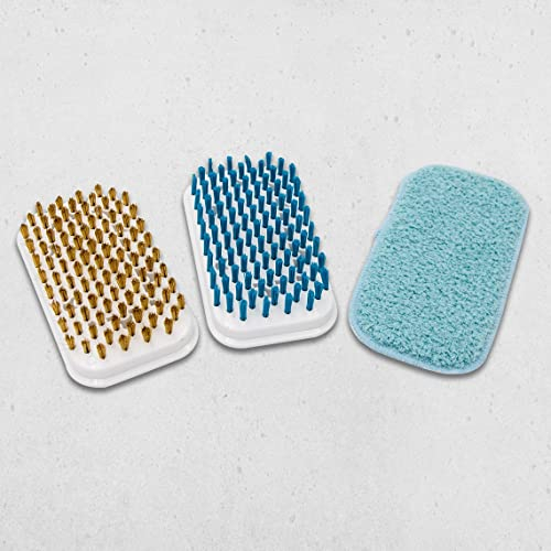 Livington MultiScrubber Ersatzbürsten - 3 unterschiedliche Bürstenaufsätze für Ihren Livington MultiScrubber - für jeden Bereich der passende Aufsatz