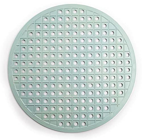 CABLEPELADO Salvaplatos y Protector de Fregadero - Rejilla y Alfombrilla de Plástico, Tapete 32 cm Diámetro, Verde