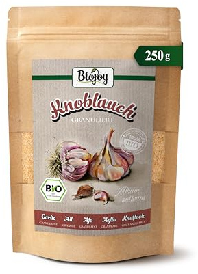 Biojoy EKO Granulerad vitlök, 250 g | Vitlöksgranulat från Kina, perfekt som krydda och till matlagning, Allium sativum L.