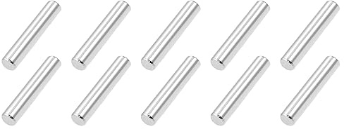 QUARKZMAN 5mm x 25mm Zylinderstifte Edelstahl x 10Stk Regalhalter Stützen Stifte Stab Befestigungselemente für Mechanische Industrie Befestigungen [Silberton]