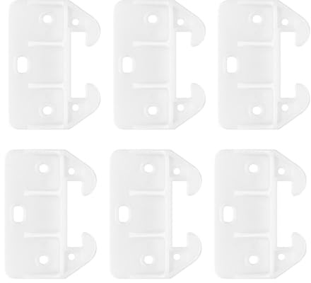 iplusmile Kunststoff Krabbenhaken 6 Stück 5.9 X 4.1 Cm Weiß Schubladenhalterung Mittelmontage Ersatzteile Für Schubladenführungen Und Möbelzubehör