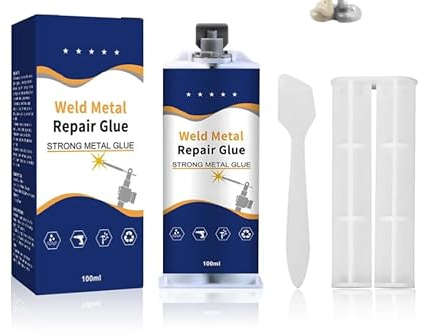 Wvu & Wvo Metallkleber 100ml | Metallkleber extra stark mit 2k kleber | Flüssigmetall Kleber Wasserdicht und Hitzebeständig | Welding super glue für Stahl, Metall, Gusseisen