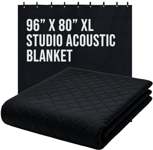 Boxer Tools Studio Grommeted Sound Dampening Blanket XL 96 in. x 80 in. Light Blocker, Sound Absorbing, Insulated Blanket