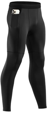 Niksa Sport Leggings männer 2er Pack,Laufhose Tight Lange Unterhose Quick Dry Kompression Hose für Fitness Gym Joggen