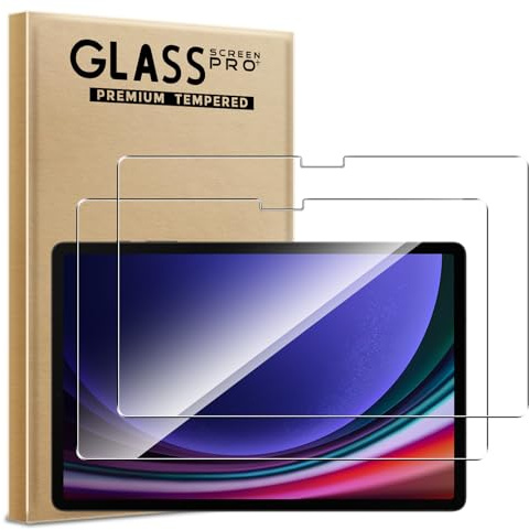 Pollachi [2 Stück Schutzfolie für Samsung Galaxy Tab S10 Plus/S9 Plus Panzerglas Glasfolie,9H Härte,Anti-Kratzen,Anti Fingerabdruck,Anti-Bläschen,Ultra-Klar,Displayschutzfolien Panzer Schutz Glas