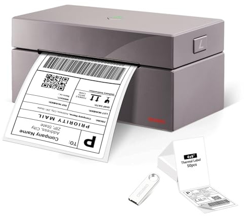 ORGBRO Z1 Shipping Label Printer, 4x6 Thermal Label Printer for Small Business, High Speed Sticker Maker for Commercial Grade Shipping Packages, Used for Amazon, Ebay, Shopify, USPS (USB Only)