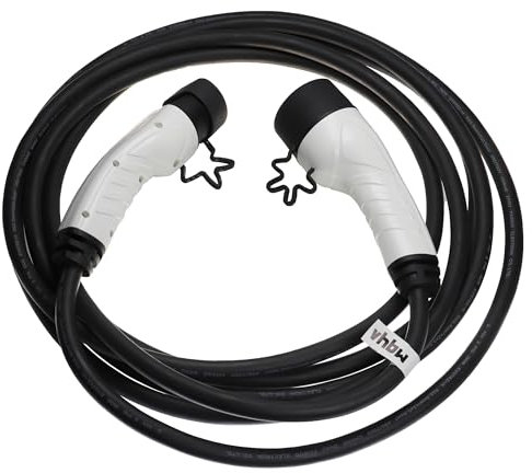 vhbw Ladekabel Typ 2 zu Typ 2 kompatibel mit Mercedes eSprinter, eVito, G-Klasse Elektroauto, 3-phasig, 16 A, 11 kW, 7 m