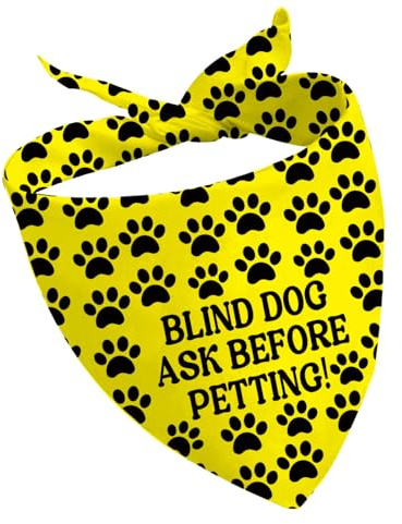 CENWA 1 x Hundehalstuch mit Aufschrift I'm Blind Ask to Pet Me, zum Binden, für besondere Bedürfnisse