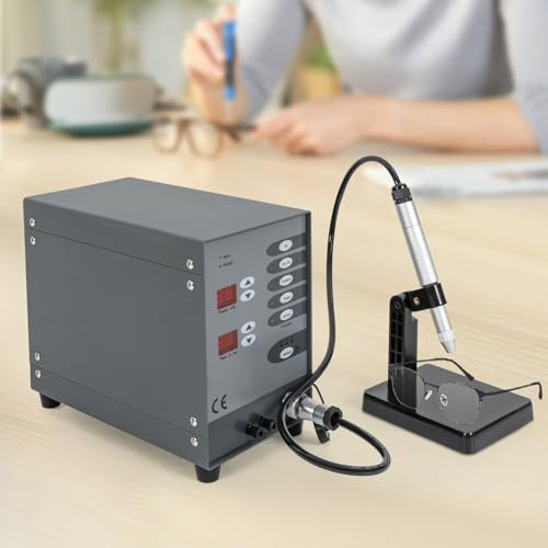WindWilder Automatischer Pulse Spot Welder 100W 220V, Automatische Schweißmaschinen mit LCD-Bildschirm, Schmuckschweißmaschine, Schmuck Gold/Silver Punktschweißgerät Welding Machine Tool