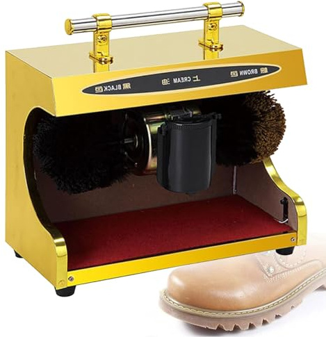 CRBUDY Cireuse à Chaussures à Induction Automatique, Brosse combinée à Induction Automatique, Protection Contre la surchauffe et Fonctionnement Fluide pour la Famille, l'hôtel et la Banque, C (A)