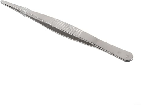 Pinzas para barbacoa de acero inoxidable con pinzas Churrasco para uso en restaurantes y bufés, herramienta de parrilla de manipulación de alimentos, antioxidantes (12,5 cm)