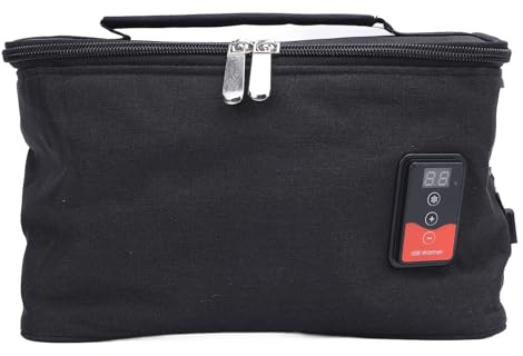 Fabater Borsa Scaldavivande USB Multifunzionale, Temperatura Regolabile, Borsa Isolante da Viaggio in Auto, Tessuto Oxford