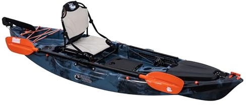 Galaxy Cruz Ultra 292 cm Angelkajak – Stabiler Sit-on-Top Kajak mit Hochsitz, Steuerungssystem und Paddel – 1 Person, Midnight Storm