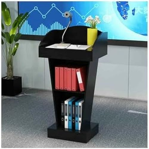 AFLEPCBRQ Modern Church Pulpit - Premium Floor Standing Lectern, Multi-Function Podium for Classrooms & Events, Stylish White Wood Design, Ideal for Churches & Conferences