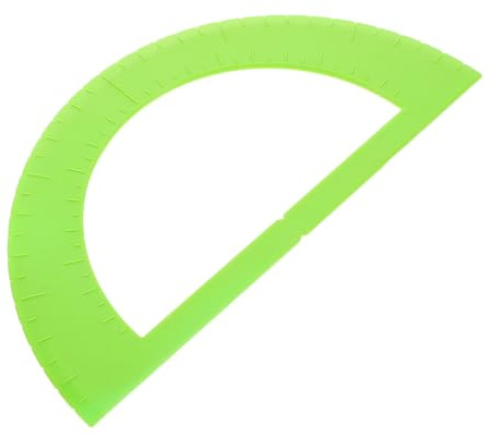 YARNOW Rapporteur Semi-circulaire en Plastique Vert Clair, Règle Tactile en Braille pour Déficients Visuels, Outil Pédagogique pour Mesures Précises en Formes, Aide Éducative pour Élèves