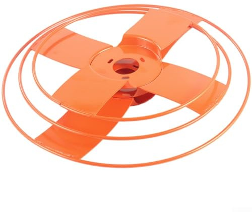 Protector de cabeza de acero al manganeso, deflector de hierba, protector de seguridad, disco de protección para césped, resistente naranja (32,5 cm)