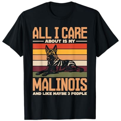 Todo lo Que me Importa es el diseño Retro de mi Perro Malinois Camiseta