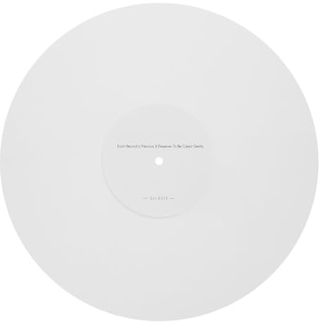 Tapis de Platine Vinyle Acrylique Blanc 3mm 12 Pouces | Fond Antidérapant, Protection du Disque, Accessoire pour Tourne-disque