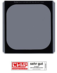 Rollei Rock Solid ND 8 Foto Filter - extrem robuster Graufilter (100x100 mm) aus Gorilla Glas mit sehr hoher Farbtreue und Unbreakable Coating - ND 8 Stopper (3 Stops / 0,9) 100 mm System