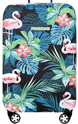 Hayisugal Kofferschutzhülle elastische Kofferschutzbezug extra dick Gepäckschutz Kofferbezug Kofferhülle Luggage Cover Koffer Hülle Schutzbezug mit Reißverschluss, Flamingo-5, XL (29-32 Zoll)