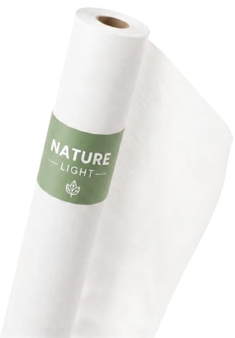 Sensalux Nature Light Tischdeckenrolle 1,10 x 25 m, Wolkenweiß | leichte Vlies-Tischläufer und Tischdeckenrollen, stoffähnlich, abwaschbar, CO₂-neutral produziert, OEKO-TEX geprüft
