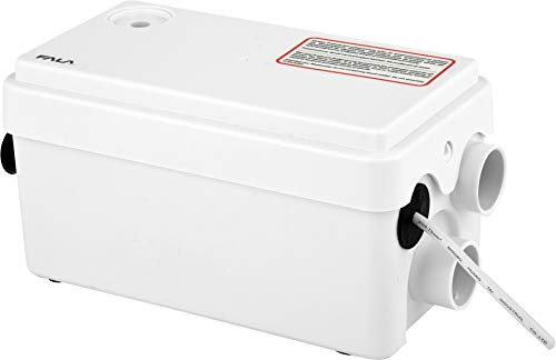 FALA Hebeanlage 250 Watt, 80 Liter/min, Hubhöhe max. 4 Meter, 2 Eingänge, KLEIN LEISE EFFIZIENT, mit Rückschlag, Fäkalienpumpe Haushaltspumpe Kleinhebeanlage