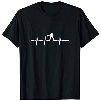 EKG Stockschießen Eisstockschießen Herzschlag Stocksport T-Shirt