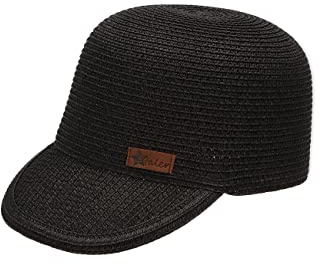 Sterntaler Baby Unisex Baby Cap Baseball-Cap Stroh Baseballkappe - Baseballkappe, Baseballmütze, Baseball-Cap - mit UV Schutz 50+ - schwarz, 57